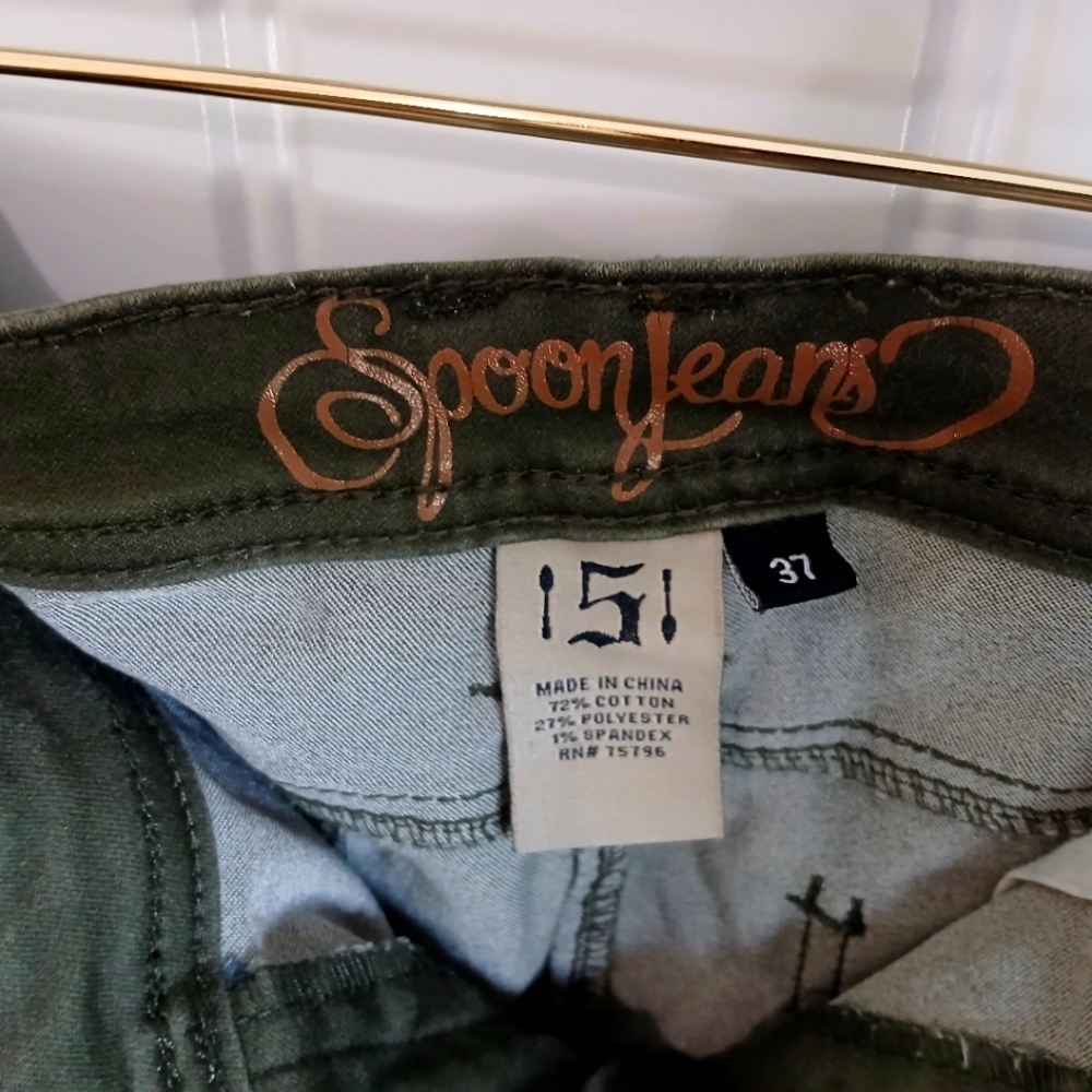 Spoon Jeans Men's Olive Chinos - Picture 3 of 6